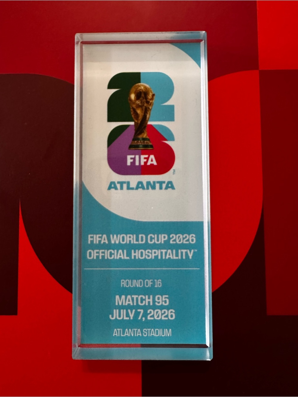 FIFA round of 16 Egypt v Argentina commemorative plaque